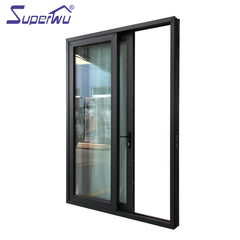 The newest half glass sliding door french restaurant entrance doors on China WDMA