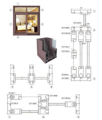 Three Tracks Heavy Sliding Aluminum Door Profile on China WDMA