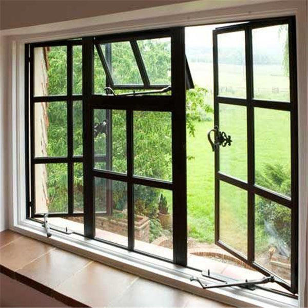 Topwindow Aluminum 4 Panels Casement Windows Aluminium Frame Casement Window With Tinted Glass on China WDMA