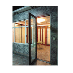 Topwindow Best Quality As2208 Glass Waterproof Windproof Aluminum Frame Exterior Decorative Shop Front Double Entry Door on China WDMA