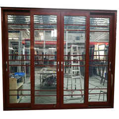 Triple tracks 2.0mm thickness three panel sliding glass door on China WDMA