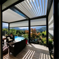 Custom Sizes Sunshade Protection Waterproof Electric Outdoor Aluminum Pergola