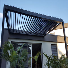 New Customized 5X6M Aluminum Louver Roof Cover Electric Garden Pergola