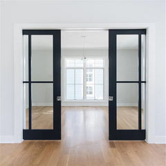 Metal Pocket Door Safety Frosted Pocket Door Hidden With Aluminum Alloy Steel  Pocket Door Hardware