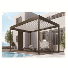 High Quality  Closing Louver Bioclimatic Pergola  Cheap Price Pergola Sun shading Aluminum Pergola