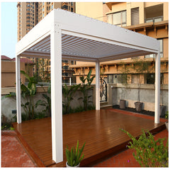 Factory Sale Easy To Assemble Bioclimatic Aluminum Motorized Louver Roof Pergola Kit Pergola