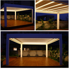 Factory Sale Easy To Assemble Bioclimatic Aluminum Motorized Louver Roof Pergola Kit Pergola