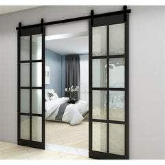 Pocket Patio Door Rustic Steel 8Ft/10Ft Frame Glass Pocket Door Aluminum Steel Glass Frame Pocket Sliding Glass Doors