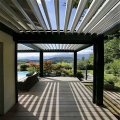 Ready Product Assembly Louvered System Attached To House Pergola Roof Cover Aluminum Pergola