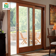 Villa level wood grain aluminum and glass sliding room doors aluminium doors cost fiber sliding panels door for room on China WDMA