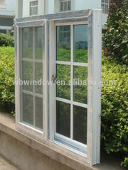 White Frame 3 panes aluminum sliding window with grill on China WDMA