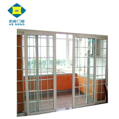 Wholesales UPVC Profile House Sliding Glass Double Door Grill Design on China WDMA