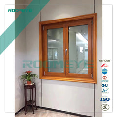 Wood clad aluminum casement window with inbuilt blinds on China WDMA