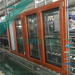 Wooden aluminum timber tilt turn windows on China WDMA
