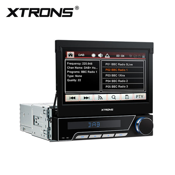 Xtrons 7" touch Screen dab radio bluetooth 1 din dvd player support steering wheel control, single din gps on China WDMA