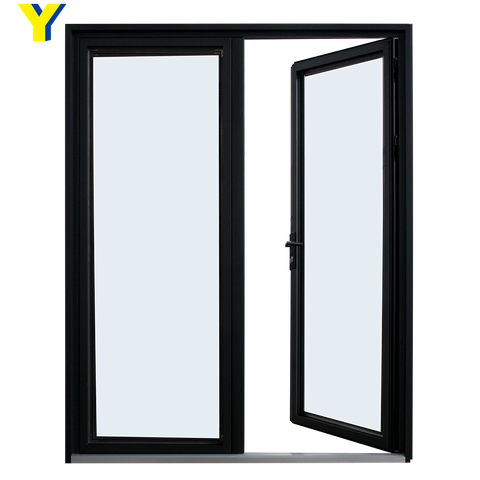YY Australian standard Aluminum door exterior and storm security door with Laminated glass french door on China WDMA