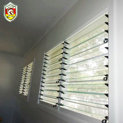 aluminium frosted glass shutter windows by hand for bathroom on China WDMA