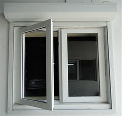 aluminum casement windows with built in blinds inside double glass window MQ-68 on China WDMA