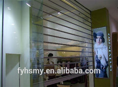 aluminum frame automatic/manual glass PC crystal roller shutter door on China WDMA
