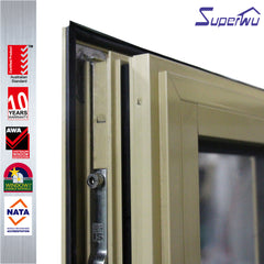 aluminum grill design double glazed fixed panel casement window and doors on China WDMA