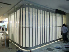 commercial aluminum full view glass roll up doors polycarbonate folding patio door on China WDMA