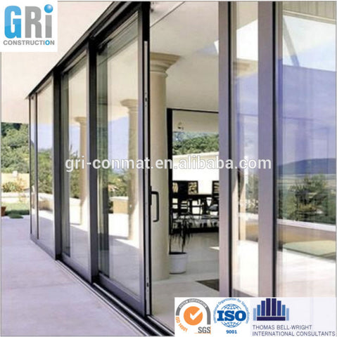 doors and windows/folding door/New Design waterproof aluminum double glazed door on China WDMA