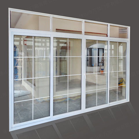 double glass upvc pvc large sliding glass doors on China WDMA
