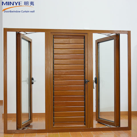 energy efficient double glazed shutter windows french casement window on China WDMA