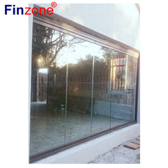 exterior frameless sliding folding glass doors transparent for apartment balcony on China WDMA