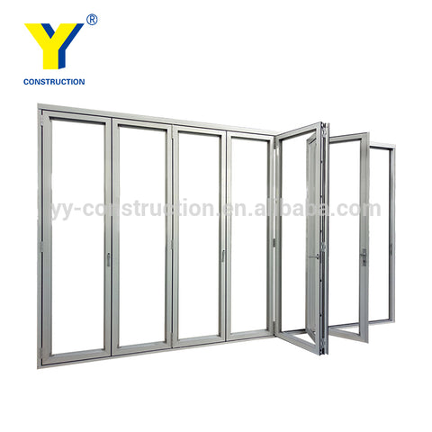 exterior prices large aluminium sliding folding garage accordion patio doors / folding doors/YY Windows Sydney on China WDMA