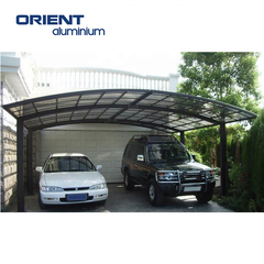 high quality low cost easy assemble morden Metal frame waterproof sunshade double car garages aluminium canopies carports on China WDMA