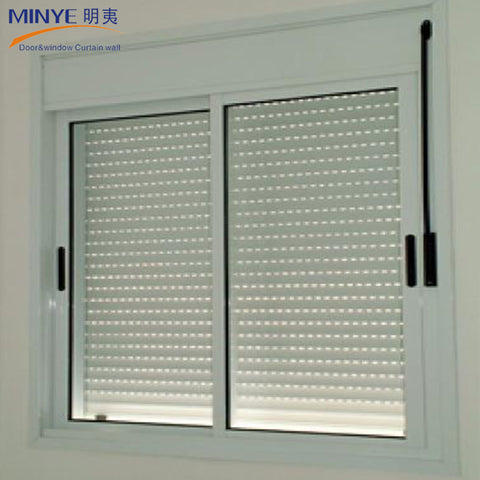 hot sales and high-quality shutter louver window with pvc upvc vinyl profile double tempered glass on China WDMA