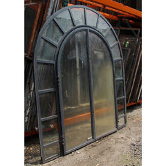 industrial modern design swing upvc glass doors metal frames reclaimed steel windows french factory style on China WDMA