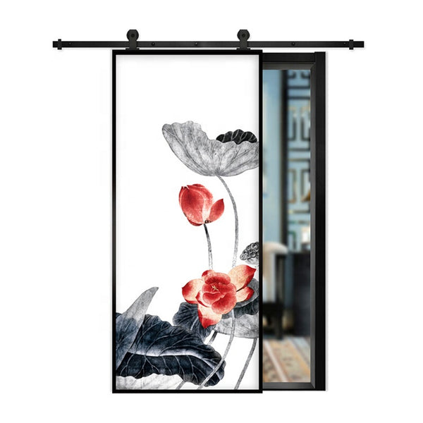 modern style beautiful patterns clear eco high quality 12 foot glass cost patio marvin sliding doors on China WDMA