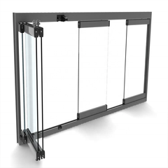 popular frameless balcony glazing house sliding window with design on China WDMA