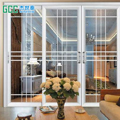 pvc sliding tinted glass window with roller shutter on China WDMA