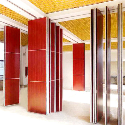 room sliding partition metal frame Acoustic wood accordion doors on China WDMA