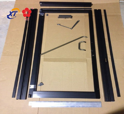 taoyuan Tempered Glass Sliding Door/Aluminium Frame tempered glass interior Door with Grill Design on China WDMA