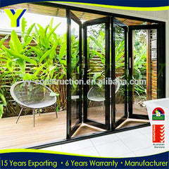 three panel sliding glass door / inward opening folding door / bi fold doors on China WDMA