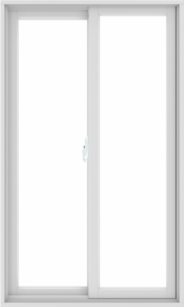WDMA 36X60 (35.5 x 59.5 inch) White uPVC/Vinyl Sliding Window without Grids Interior