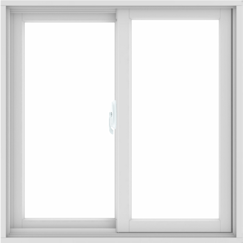WDMA 36X36 (35.5 x 35.5 inch) White uPVC/Vinyl Sliding Window without Grids Interior