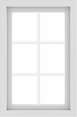 WDMA 24x36 (23.5 x 35.5 inch) black uPVC/Vinyl Picture Window with Colonial Grilles Interior