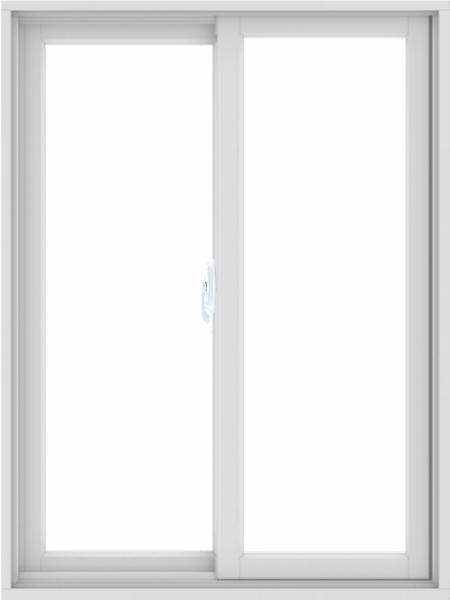 WDMA 36X48 (35.5 x 47.5 inch) White uPVC/Vinyl Sliding Window without Grids Interior