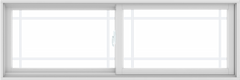 WDMA 72X24 (71.5 x 23.5 inch) White uPVC/Vinyl Sliding Window with Prairie Grilles