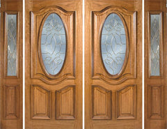 WDMA 108x80 Door (9ft by 6ft8in) Exterior Mahogany La Jolla Double Door/2side w/ BO Glass - 6ft8in Tall 1