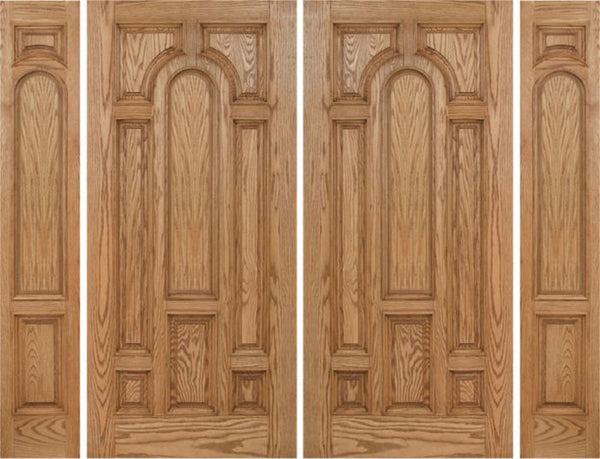WDMA 112x80 Door (9ft4in by 6ft8in) Exterior Oak Carrick Double Door/2side - 6ft8in Tall 1