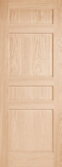 WDMA 12x80 Door (1ft by 6ft8in) Interior Barn Paint grade 204Z Wood 4 Panel Transitional Ovolo Single Door 1