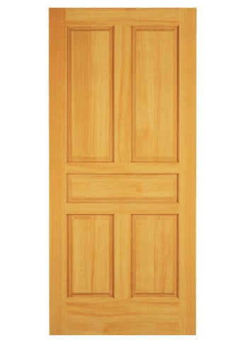 WDMA 12x80 Door (1ft by 6ft8in) Exterior Swing Knotty Alder Wood 5 Panel Rustic Single Door 1