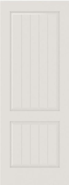 WDMA 12x80 Door (1ft by 6ft8in) Interior Swing Smooth SV2010 MDF PLANK/V-GROOVE 2 Panel Single Door 1
