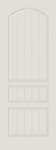 WDMA 12x80 Door (1ft by 6ft8in) Interior Barn Smooth SV3020 MDF PLANK/V-GROOVE 3 Panel Arch Panel Single Door 1